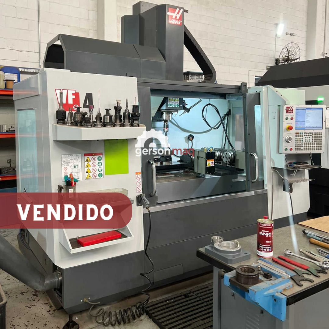 CENTRO DE USINAGEM HAAS VF4 ANO 2019 COM 4 EIXO